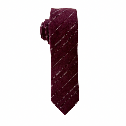 Maroon Stripe Boys Regular Tie