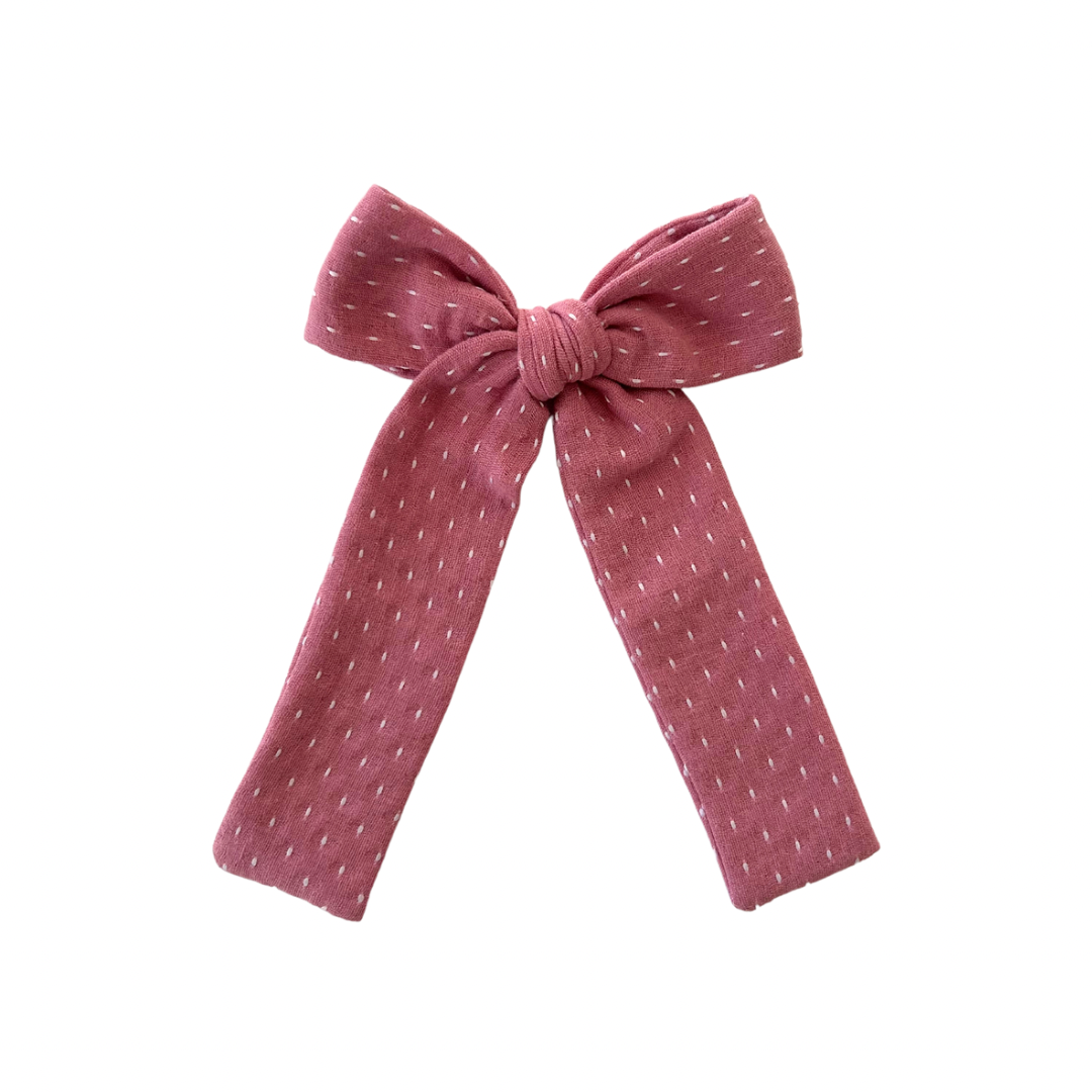 Dottie Long Tail Hair Bow Clip