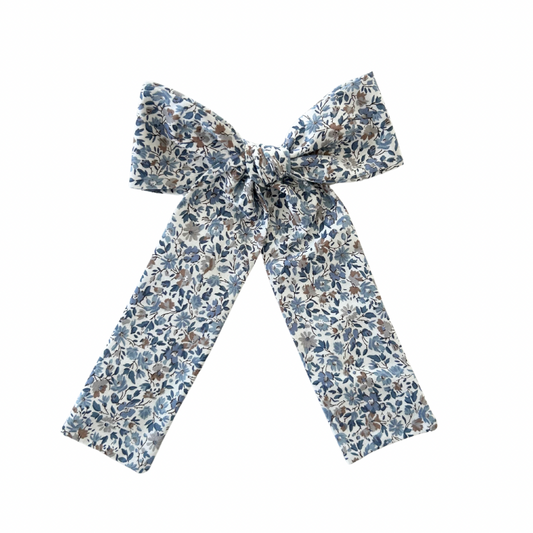 McCoy Floral Long Tail Hair Bow Clip