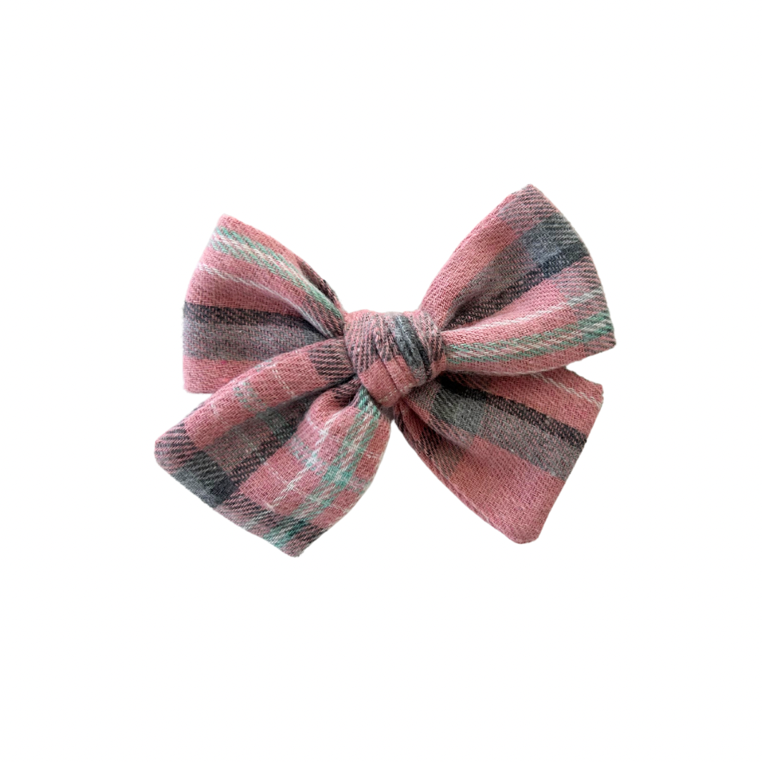 Kolbi Plaid Midi Hair Bow