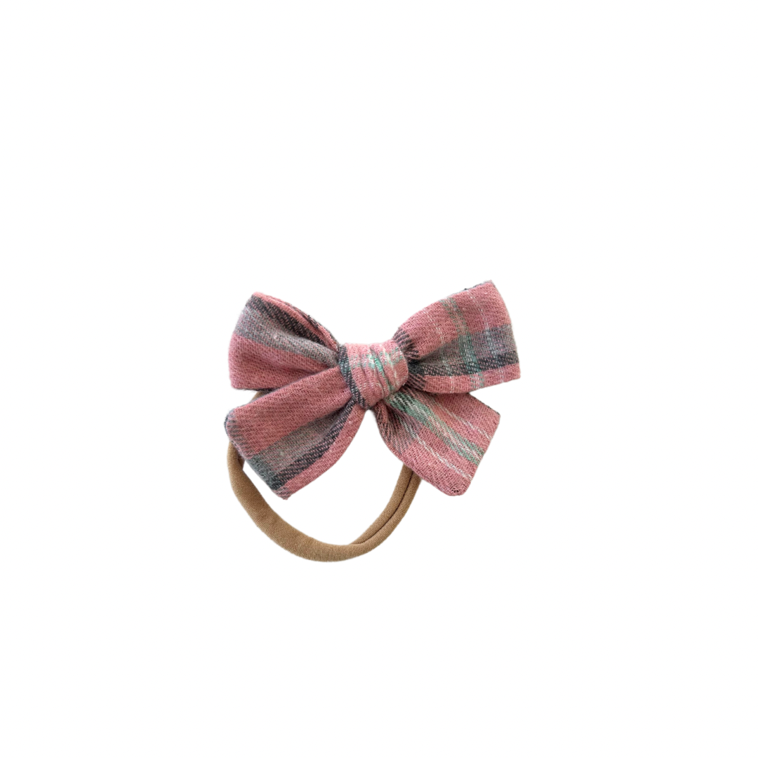 Kolbi Plaid Petite Hair Bow