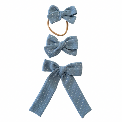 River Long Tail Hair Bow Clip