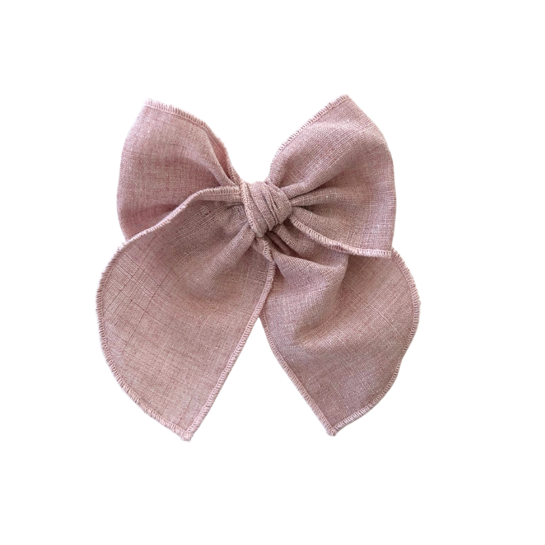 Rose Linen Lovely Hair Bow Clip