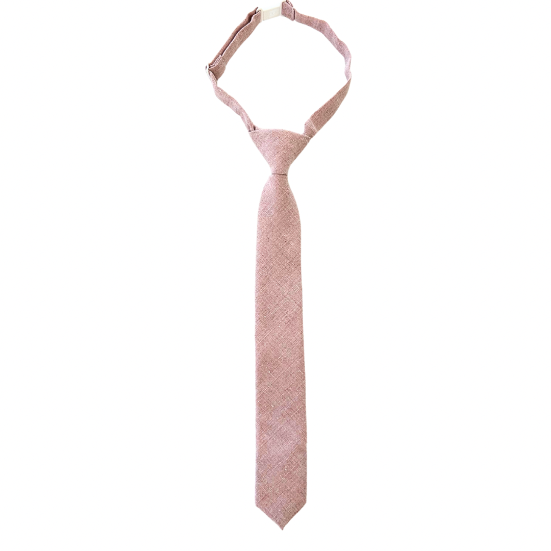 Rose Linen Boys Pre-Tied Tie